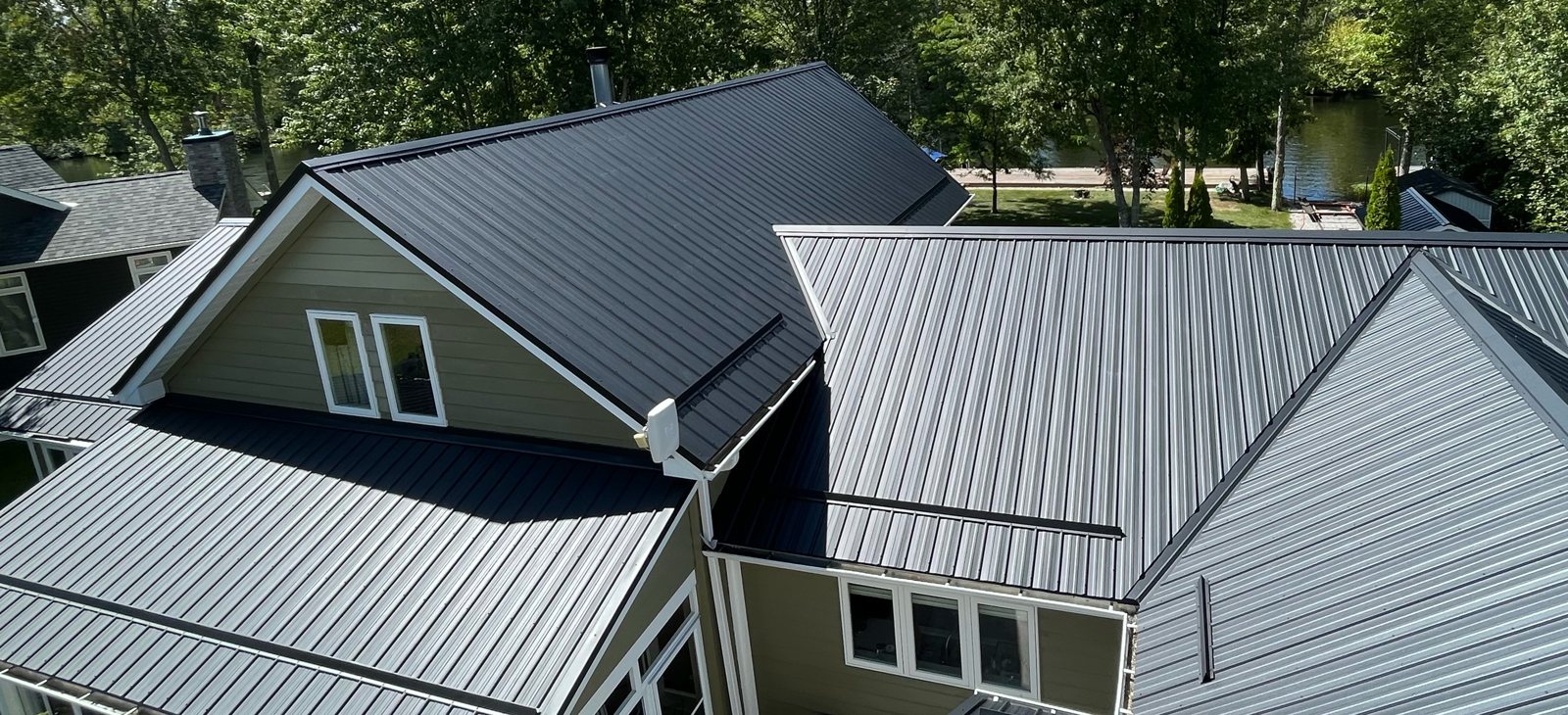 Multiple steel roof planes and valleys